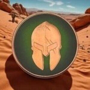 Spartan Warrior Emblem Coin - Green and Silver 1 Oz Copper
